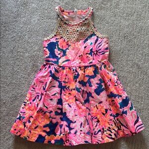 Lilly Pulitzer Pink and Orange Cut Out A-line Sundress